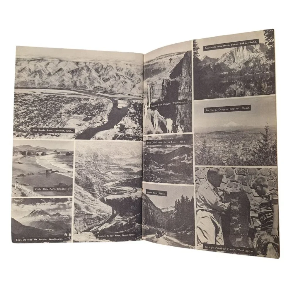 Pacific Northwest Samuel Dicken Geography Oregon 1963 Plate Color Photos‎ Map